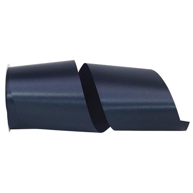 Reliant Ribbon 4700-358-10K 4 in. 50 Yards Simple Face Satiné Allure Ribbon&44; Bleu Marine Foncé