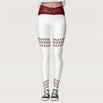 thumbnail image 2 of Gibobby Leggings Deportivos Mujer Mallas con estampado béisbol a la moda para mujer, mallas deportivas con Control Yoga para mujer, mallas talle（Vino， XXL), 2 of 5
