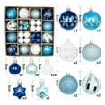 thumbnail image 2 of 44 Pieces Christmas Balls Ornaments Christmas Tree Decoration Baubles Assortment Blue White, 2 of 10
