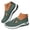 Green, variant on Womens Walking Falt Shoes Breathable Knitted Upper Sneakers with Arch Support Outdoor Casual Workout Running Shoe Size 7.5 Green