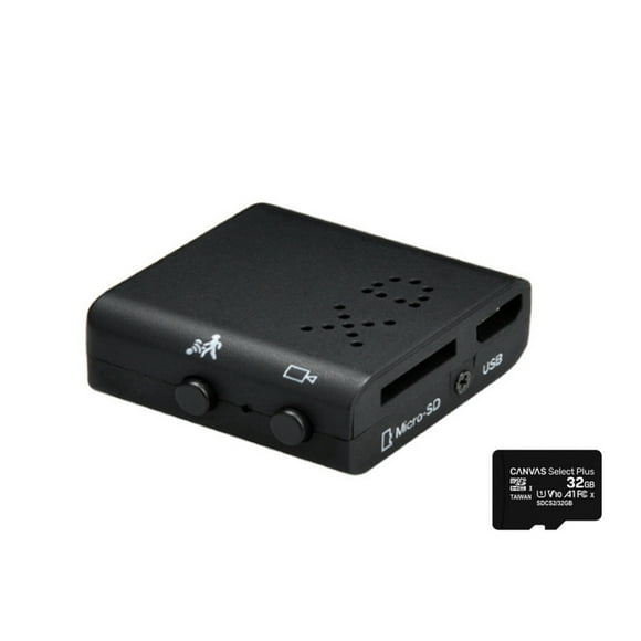 Cámara 1080P Reproducción remota alimentada por USB Vista nocturna Grabadora de video HD Videocámara pequeña con tarjeta de memoria 32G kenally EL5423-02B