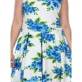 thumbnail image 4 of White Mark Women's Plus Size Flower Fit and Flare Dress, 4 of 4