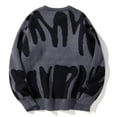 thumbnail image 2 of Men's Abstract Pattern Crew Neck Pullover Sweater Long Sleeve Casual Knit Top, 2 of 4