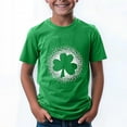 thumbnail image 3 of Saint Patricks Day Shirt Kids Shamrock Four Leaf Clover Trendy Short Sleeve Round Neck Holidays Tops Clothes for Girls Size 4-5 Years, 3 of 5