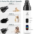 thumbnail image 2 of Dog Nail Grinder, Upgraded Super Quiet Painless Pet Nails Grooming Tools, 2 Speed Rechargeable Pet Nail Trimmer For Large Medium Small Dogs Cats Excel, 2 of 5