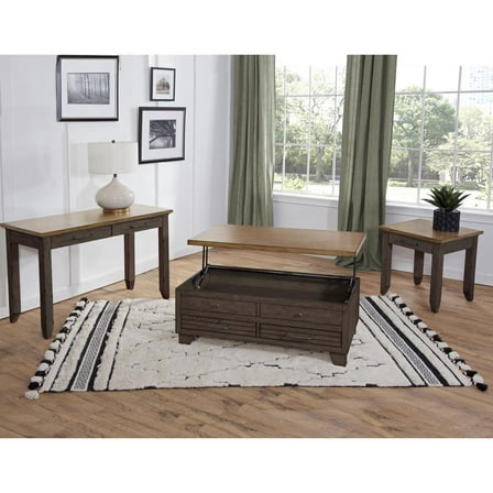 Steve Silver Bear Creek Lift-Top Coffee Table with Casters, Brown