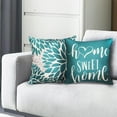 thumbnail image 5 of Decorative Throw Pillow Covers 20x20 Inch Pillow Covers Set of 4 Teal Pillow Cover Linen Square Pillow case,Farmhouse Throw Pillow Cover Outdoor Pillow Covers for Couch Sofa Living Room, 5 of 6