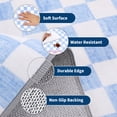 thumbnail image 5 of Garvee 10'x13' Checkered Cherry Area Rug Washable Border Carpet, Soft Non-Slip Low Pile Farmhouse Rug for Living Room Bedroom Home Office, Blue, 5 of 10