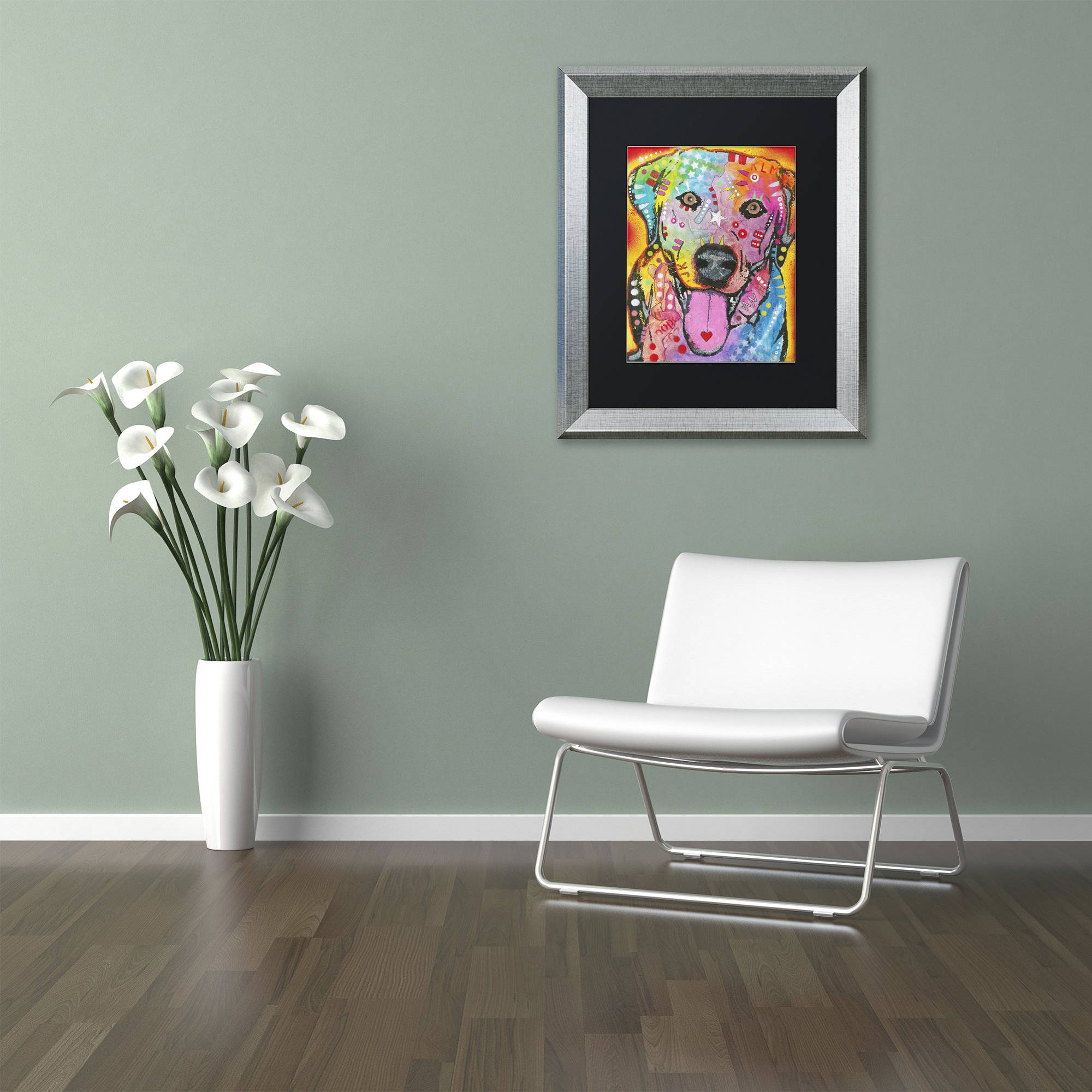 Trademark Fine Art "Loving Joy" Canvas Art by Dean Russo, Black Matte, Silver Frame