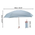 thumbnail image 4 of Unique Bargains 1 Pc Compact Umbrella 5-Fold Umbrella Pink Blue, 4 of 6