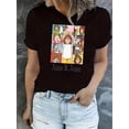 thumbnail image 1 of [Camiseta de moda Junie B. Jones] Estampado de personaje animado de Junie B. Jones - Camiseta informal de cuello redondo y manga corta - Tejido de mezcla de algodón y elastano con elasticidad media, t, 1 of 5