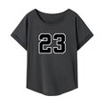 thumbnail image 2 of Camiseta para mujer básica camiseta simple cuello redondo camiseta para viaje desplazamientos femenino M, 2 of 7