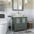 thumbnail image 3 of Vanity Art 42" Single Sink Freestanding Bathroom Vanity Set with Engineered Marble Top and Mirror, 3 of 14