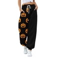 thumbnail image 2 of Black Women Halloween Pajamas Pants Lounge Fluffy Pant Loose Pj Bottoms S, 2 of 4