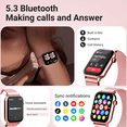 thumbnail image 6 of FPZMIU 1.83'' HD Fitness Smart Watch 3 Bands for Men Women,IP68 Waterproof Fitness Wrist Watch Compatible with iPhone Android(Pink), 6 of 7