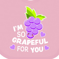thumbnail image 4 of Inktastic Im So Grapeful for You with Cute Grapes Boys or Girls Baby Bib, 4 of 4