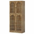 thumbnail image 3 of Yardi Yarda Rustic Wooden Double-Door Storage Cabinet, Rustic Wood Kitchen Pantry, Brown, 3 of 7