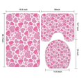 thumbnail image 3 of Pink Breast Cancer and Love Bathroom Rugs Sets 3 Piece,Toilet Cover Set,Absorbent Non Slip Bathroom Mats Sets with U-Shaped Contour Rug Toilet Rug Set, 3 of 5