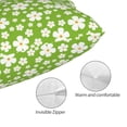 thumbnail image 3 of Naloa Green White Flowers Pillow Covers, Throw Pillow Case Cushion Covers,Cushion for Bedroom,Couch,Home-14"x20", 3 of 6
