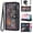 Black, variant on Asuwish Phone Case for Samsung Galaxy A24 4G/5G Wallet Cover With Tempered Glass Screen Protector Crossbody Wrist Strap Flip Pattern Zipper Credit Card Holder Stand Cell A 24 24A Lte Women Men Blue