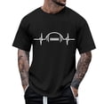 thumbnail image 1 of Camisetas para hombre, informales, suaves y cómodas, de algodón con estampado pequeño, cuello redondo y mangas cortas., 1 of 5