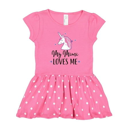 

Inktastic My Mimi Loves Me Unicorn Gift Toddler Girl Dress