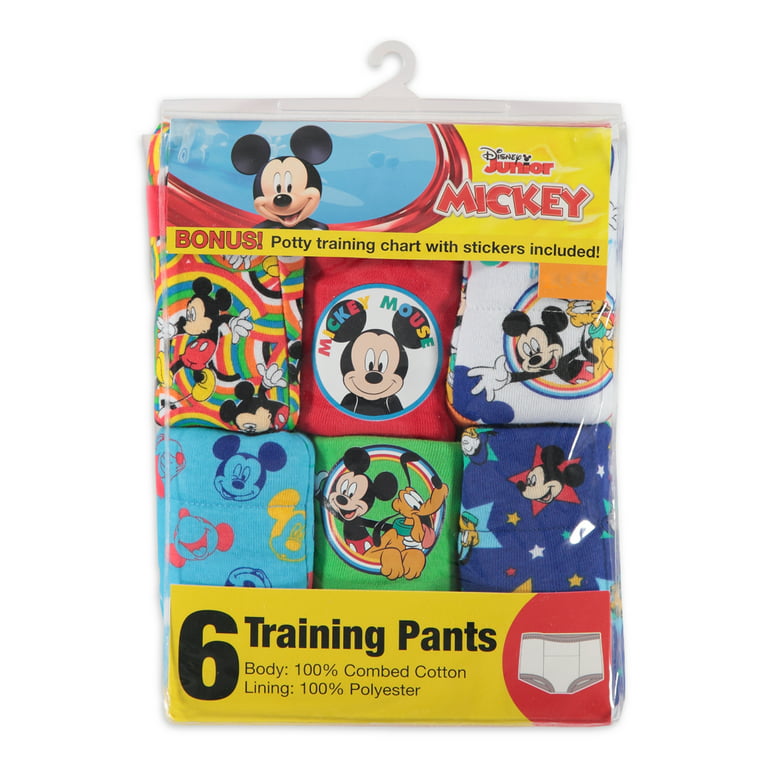Mickey Mouse Toddler Boys' Training Pants, 6 Pack