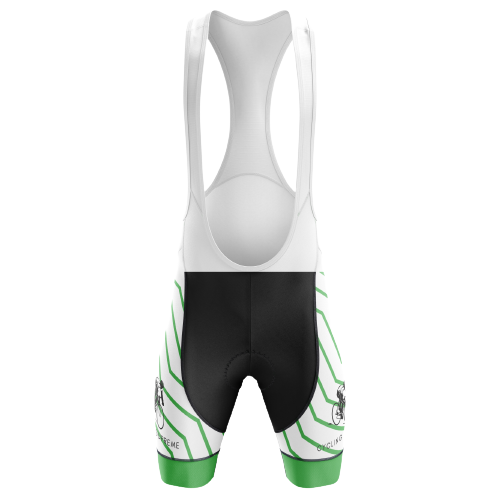 Thanksgiving Green Wave Bib Shorts - 3XL