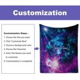 thumbnail image 2 of Personalized Galaxy Blanket Custom Throw Blanket with Your Name for Sofa Chair Bed Office Gift 50"x60", 2 of 5