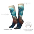 thumbnail image 5 of Picia Women Crew Soft Moisture-wicking Socks Surreal Body Art Pattern Design Cotton Socks, One Size fit All, 5 of 9