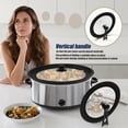 thumbnail image 4 of 9.5-12 Inch Universal Pot Lid with Vertical Stand - Tempered Glass & Silicone Rim Fits Multiple Pan Sizes, Interchangeable Handle, Heat-Tolerant to 350°F, 4 of 8