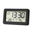 thumbnail image 2 of fastboy Alarm Clock Temperature Humidity LCD Thermometer Portable Household Hygrometer Bedside Battery Operated Calendar Home Black, 2 of 9