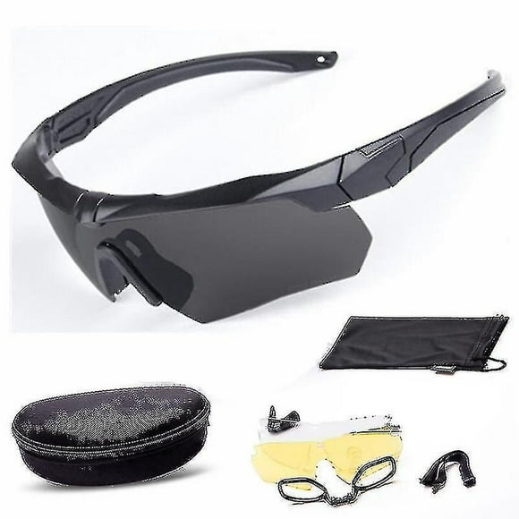 Military Bulletproof Glasses Outdoor Tactical Goggles Shooting Cs Riding Mountaineering Polarized Three-piece Lens