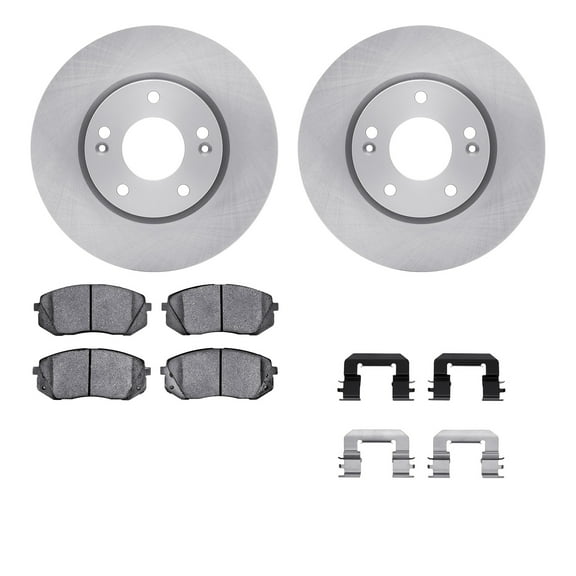 Dynamic Friction Company Front Brake Rotors with 5000 Advanced Brake Pads includes Hardware 6512-03196