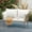 Brown, variant on Uforic Outdoor Wicker Loveseat with Cushions and Rattan Side Table, All-Weather 2 Pieces Bistro Patio Conversation Furniture Set -Beige