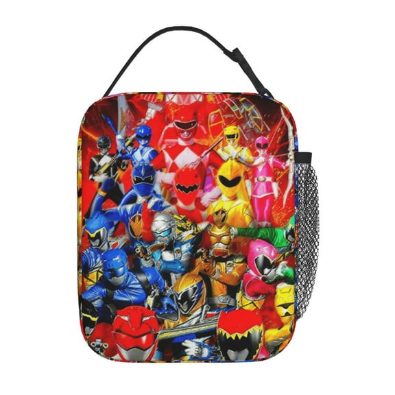 Insulation Portable Lunch Bag, Power Rangers Thermal Container with Adjustable Shoulder Strap