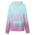 thumbnail image 6 of Tiweut Casual Hoodies for Girls Cute Teen Preppy Hooded Sweatshirt Oversized Long Sleeve Shirts Gradient Color Clothes Tops 10-11 Y, 6 of 7