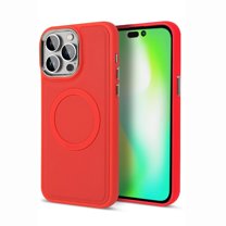 Nalacover Magnetic Case for iPhone 14 Pro Max, Slim Eye Design Lens Protection Soft Silicone Shockproof Cover Compatible with MagSafe Wireless Charging Car Mount Case for iPhone 14 Pro Max,Red
