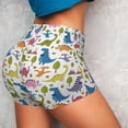 thumbnail image 4 of Honeii Cute Dinosaur Print Women's Workout Shorts, Gym Shorts for Active Wear, Sports Shorts,Women's Running Shorts,Quick Dry Athletic Shorts-XX-Large, 4 of 8