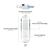 Clear Size 00 Empty Vegetarian Capsules by Capsuline