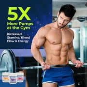 L-Arginine Pro Nitric Oxide Booster - 5500mg L-Arginine, 1100mg L-Citrulline Cardio Health, Grapeberry, 1 Jar