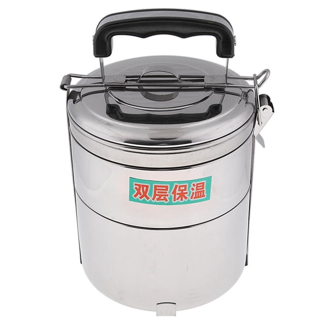 Lonchera de acero inoxidable, organizador térmico de almacenamiento, contenedores de alimentos, 3 tamaños, 2 2 niveles
