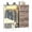 Oak color, variant on EDX 47.2" H Dresser for Bedroom with Hanging Rack, 6 Drawers Dresser with LED Lights & Charging Station, Fabric Dressers & Chest of Drawers with Rack, Wooden Top, Grid Panel,Rustic Brown