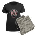 thumbnail image 5 of CafePress - Coolest Girls Play Hockey Women's Dark Pajamas - Women's Short Sleeve Print T-Shirt and Pants Dark Cotton Pajama Set, 5 of 7