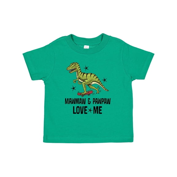 Inktastic Mawmaw and Pawpaw Love Me Grandson Dinosaur Boys Toddler T-Shirt