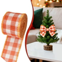 Christmas Plaid Ribbon, Plaid Christmas Ribbon for Christmas Tree Decor, Wired Edge Wrapping Ribbons, Tartan Plaid Ribbon for Bows, Ideal for Gifts, Wreaths DIY Decor Use