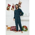thumbnail image 3 of U2SKIIN Couple Onesie Pajama Sets, Hooded Zipper Christmas Matching Plaid Pjs Set for Men and Women Soft Warm Jumpsuit (Mens Blue Green Plaid, 2XL), 3 of 3