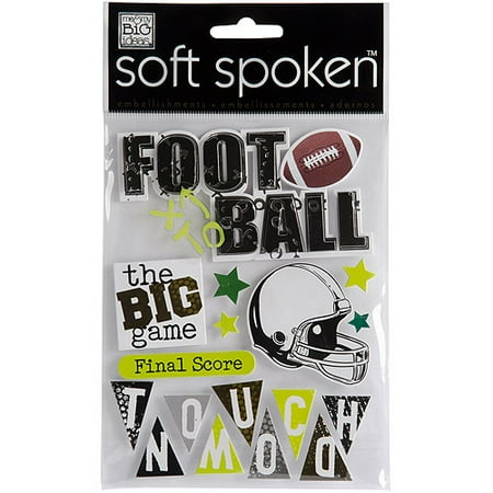 Soft Spoken Themed Embellishments, Football