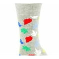 thumbnail image 3 of Sierra Socks Women Leaves Pattern Cotton Crew Socks (Shoe Size: 4-10, Gray), 3 of 6