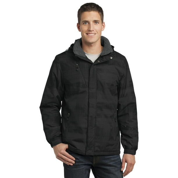 Port Authority Chaqueta aislante con estampado de pinceladas 4XL Negro Autoridad Portuaria J320